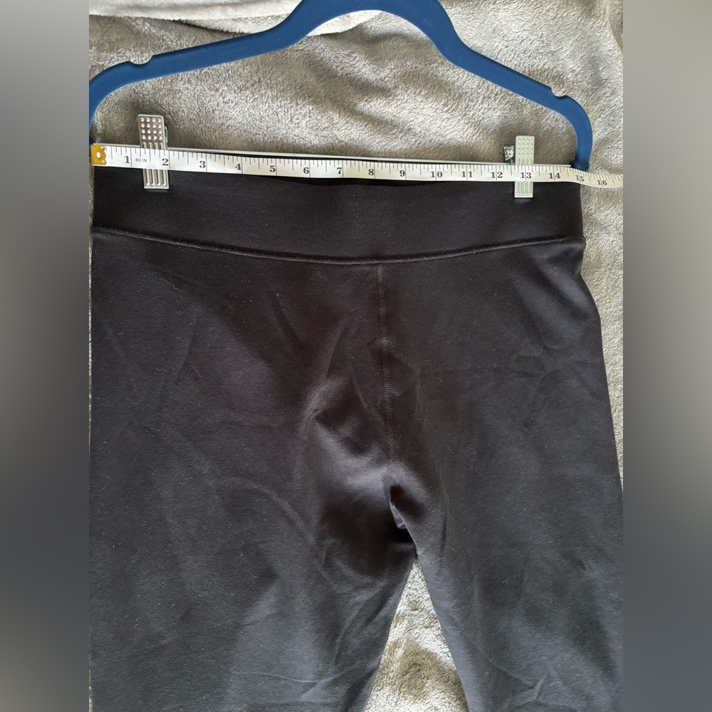Nike Black Leggings with White Logo Women’s size L - Picture 5 of 6